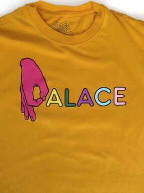 Palace Skateboards Yellow A-OK T-shirt Size M